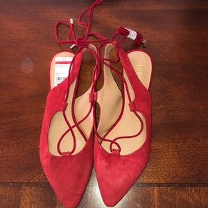 Red Franco Sarto flats